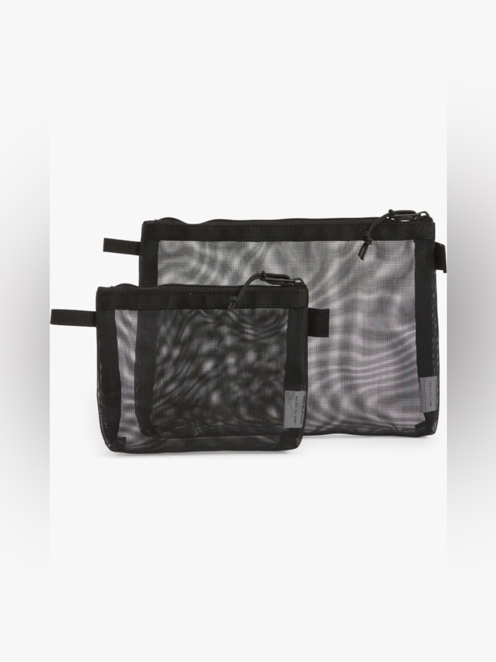 Baboon to the Moon Set of 2 Monomesh Pouches in Black